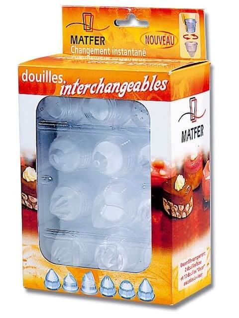 Boîte de 10 douilles interchangeables Matfer en polycarbonate