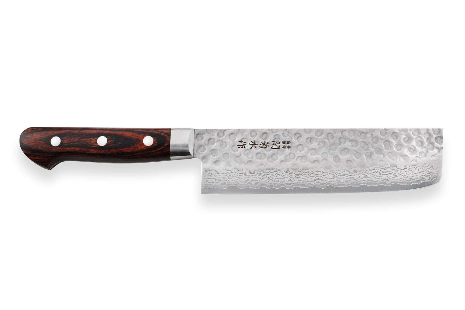 Couteau usuba japonais Kikusui Tsuchime damas 33 couches 17cm