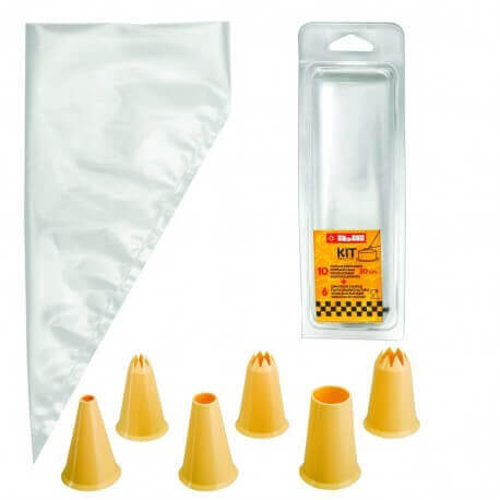 Set pâtissier 10 poches jetables + 6 douilles