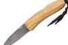 Couteau pliant LionSteel Opera acier damas manche 10cm + lacet - Olivier