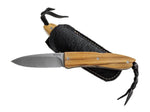 Couteau pliant LionSteel Opera manche 10cm lacet + étui - Olivier
