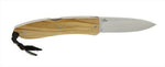 Couteau pliant LionSteel Opera manche 10cm lacet + étui - Olivier