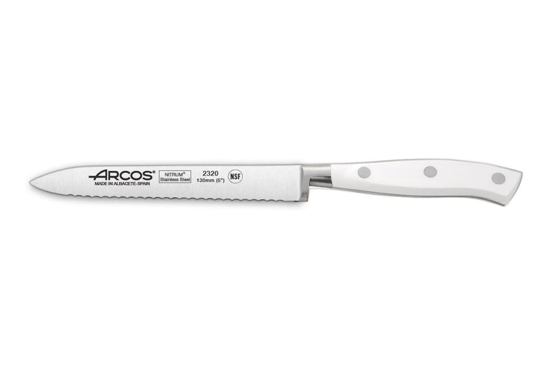 Couteau à tomates forgé Riviera White Arcos lame 13cm acier NITRUM®