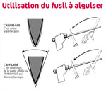 Fusil de boucher Titanium II mèche ovale 30cm FISCHER grain fin