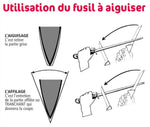 Fusil de boucher mèche ovale "diamant plus" chrome dur 27cm FISCHER