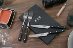 Coffret de table Wusaki 2 couteaux à steak à bout rond + 2 fourchettes