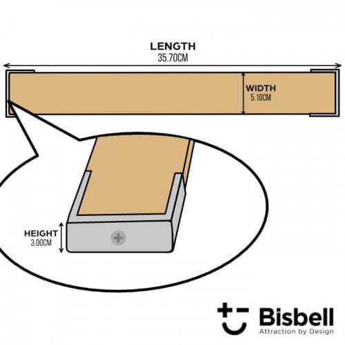 Barre aimantée Bisbell 34cm - Bambou