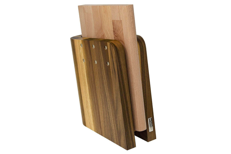 Bloc vide Artelegno Grand Prix pour 6 couteaux de cuisine + 1 planche à découper - Noyer