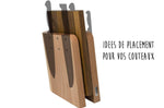 Bloc vide Artelegno Grand Prix pour 6 couteaux de cuisine + 1 planche à découper - Hêtre