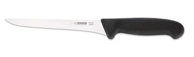 Couteau à désosser pro Giesser lame droite effilée 18cm 3105 - Noir