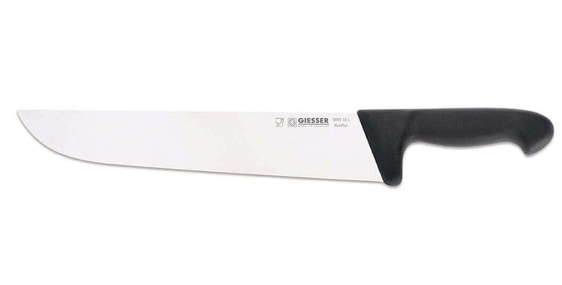 Couteau de boucher pro Giesser lame 32cm manche noir 5005