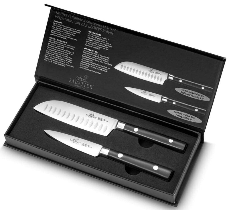 Coffret SABATIER International Leonys Office 9cm + Santoku alvéolé 12cm