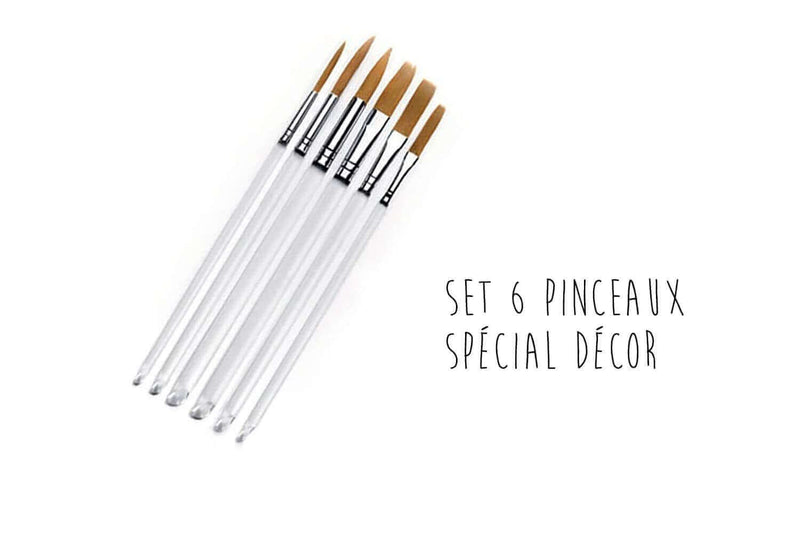 Set de 6 pinceaux pâtissiers spécial décoration