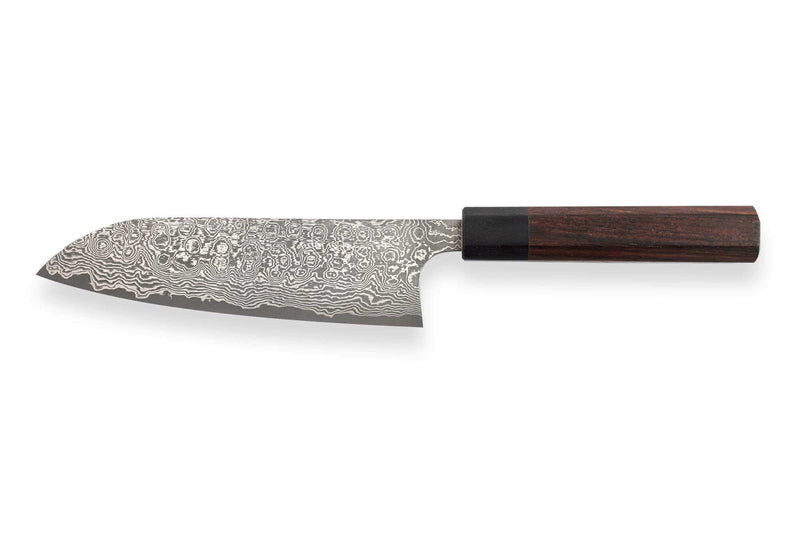 Couteau santoku japonais artisanal Masakage Kumo 16.5cm damas 63 couches