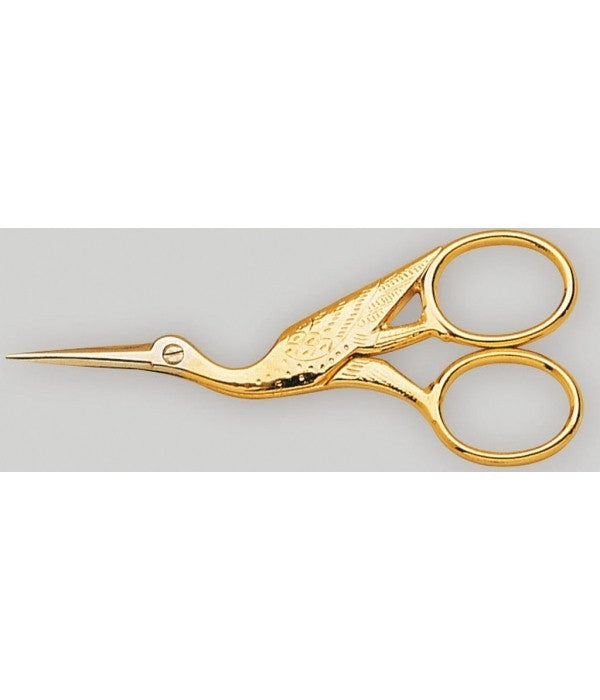 Ciseaux broderie NOGENT HB 9 cm chromés cigogne dorés