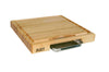 Planche Boos Blocks Prep Masters bois d'érable + plateau acier 38 x 36 x 6cm