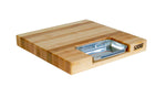 Planche Boos Blocks Prep Masters bois d'érable + plateau acier 38 x 36 x 6cm