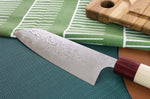 Couteau santoku japonais artisanal Masakage Kiri 16.5cm damas 49 couches