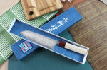 Couteau santoku japonais artisanal Masakage Kiri 16.5cm damas 49 couches