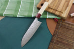 Couteau santoku japonais artisanal Masakage Kiri 16.5cm damas 49 couches
