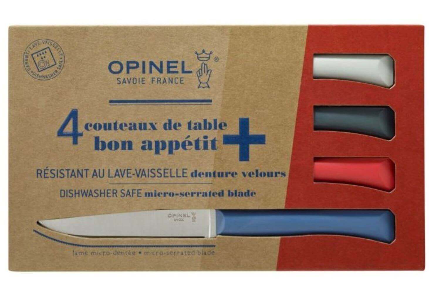 Coffret 4 couteaux Opinel Bon Appétit+ Primo 11cm inox