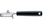 Éplucheur Triangle lame pivotante inox et manche green grip noir - Droitier