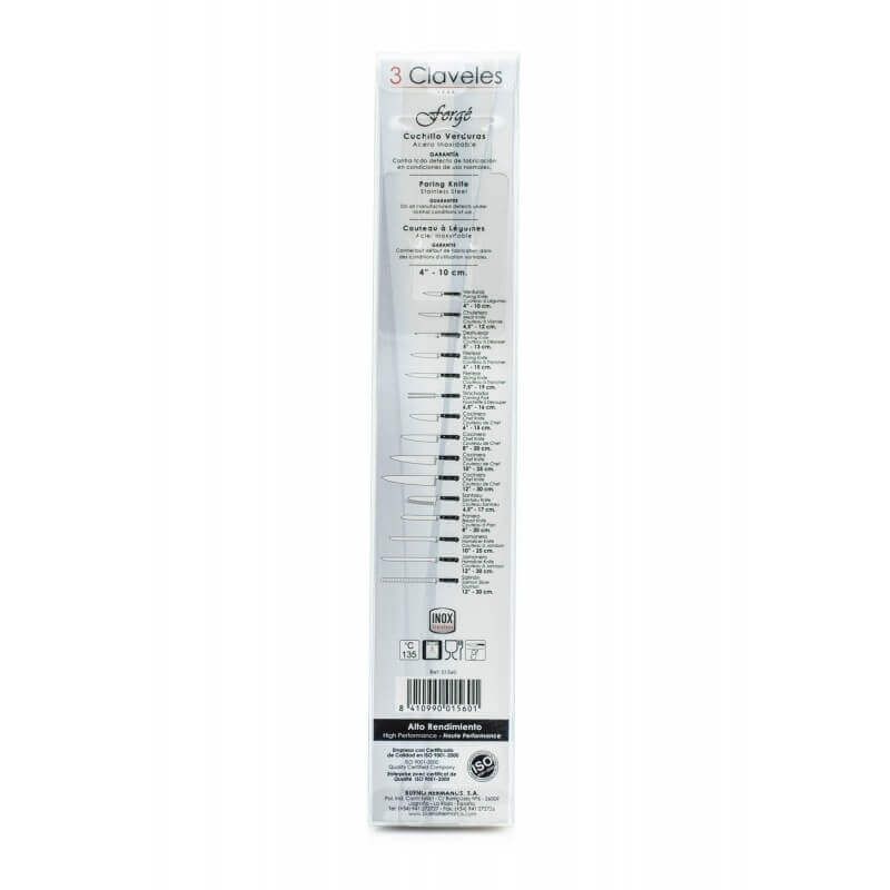 Couteau de chef 3 Claveles Forgé acier inox 15cm