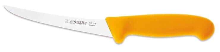 Couteau à désosser pro Giesser lame extra flexible 15cm 2535 - Jaune foncé
