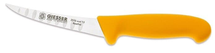 Couteau à désosser pro Giesser lame alvéolée 13cm 2505 - Jaune foncé