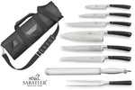 Mallette cuisinier Sabatier Edonist 6 couteaux fabrication française + 1 fourchette + 1 fusil