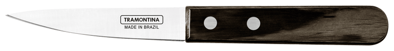 Couteau d'office Tramontina lame 8,5cm manche bois marron