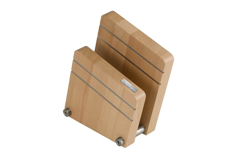 Bloc vide Artelegno Milano bois de hêtre pour 6 couteaux de cuisine
