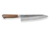 Couteau de chef japonais artisanal Wusaki Nogami BS2 21cm manche en noyer