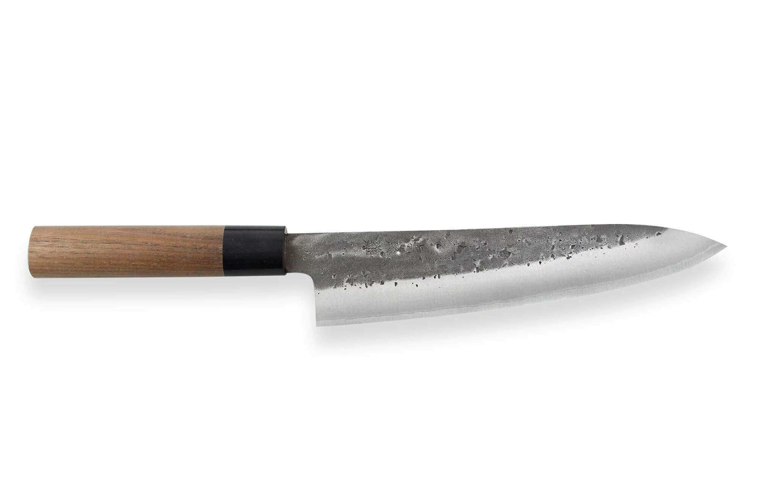 Couteau de chef japonais artisanal Wusaki Nakata BS2 21cm manche en noyer