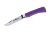 Couteau artisanal Old Bear Full Color violet manche bois d'Ayous stratifié - S