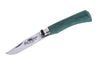 Couteau artisanal Old Bear Full Color vert manche bois d'Ayous stratifié - M