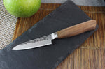 Couteau d'office japonais artisanal Wusaki Nogami BS2 9cm manche en noyer