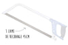 Lame carbone pour scie manche PP bleu 45cm