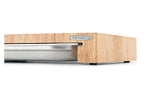 Planche à découper Continenta en bois 48x32,5x6cm + bac inox - Hévéa