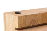 Planche à découper Continenta en bois 48x32,5x6cm + bac inox - Hévéa