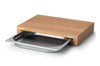 Planche à découper Continenta en bois 48x32,5x6cm + bac inox - Chêne