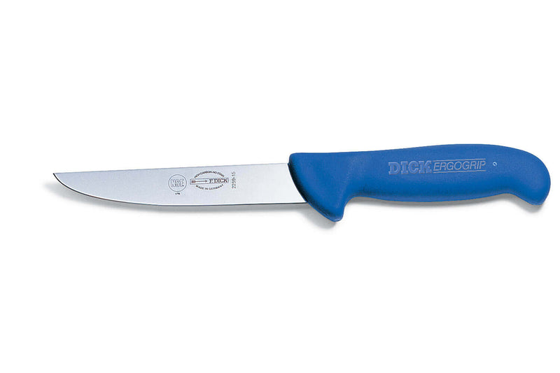 Couteau désosseur Dick Ergogrip lame large manche bleu - 13 cm