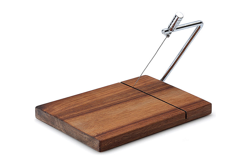 Planche à découper avec lyre à foie gras et fromage Continenta 24x17,5x2cm - Acacia