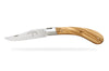 Couteau pliant artisanal Capuchadou acier sandvik manche bois d'olivier 12cm