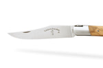 Couteau pliant artisanal Capuchadou acier sandvik manche bois d'olivier 12cm