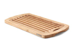 Planche à pain Continenta en bois d'hévéa 45x26x2cm + grille ramasse-miettes