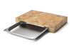 Planche à découper Continenta en bois 48x32,5x6cm + bac inox - Hévéa