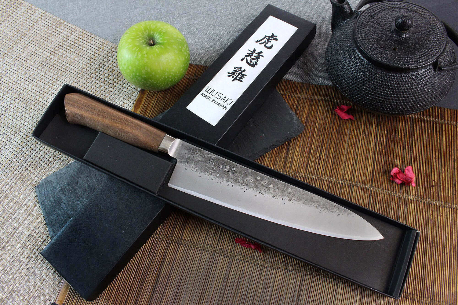 Mallette de 3 couteaux japonais artisanaux Wusaki Nogami