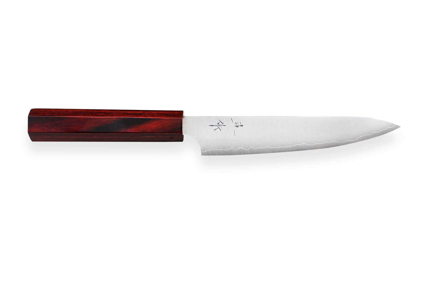 Couteau universel japonais artisanal Kei Kobayashi SG2 Heptagone 15cm
