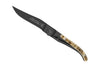 Couteau pliant ultra fin Laguiole Claude Dozorme noir manche corne de bélier 11cm